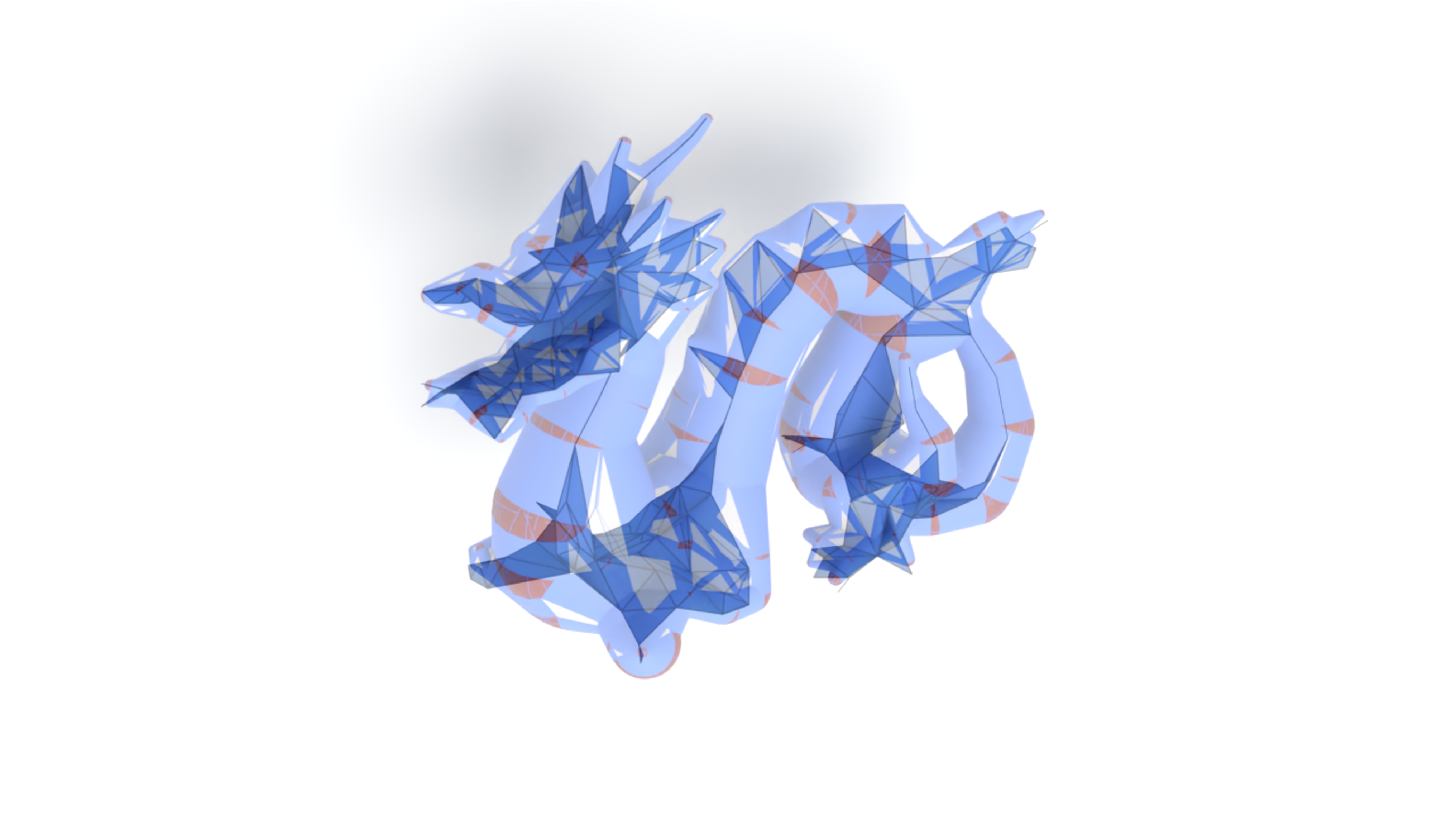 Medial mesh for a dragon model