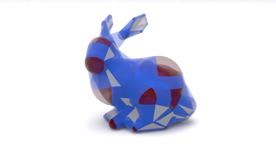 Medial mesh for a bunny model